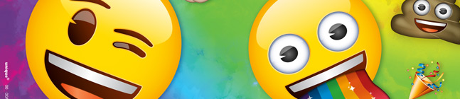 Thème d'anniversaire Emoji Rainbow pour votre enfant