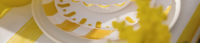 Thme d'anniversaire Mix&Match Jaune et Blanc pour votre enfant