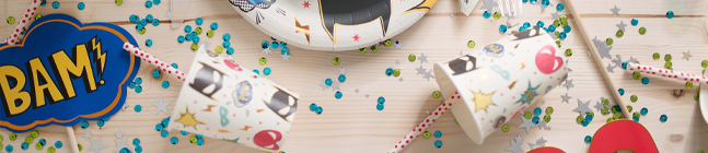 Thme d'anniversaire Super Hros Comics pour votre enfant