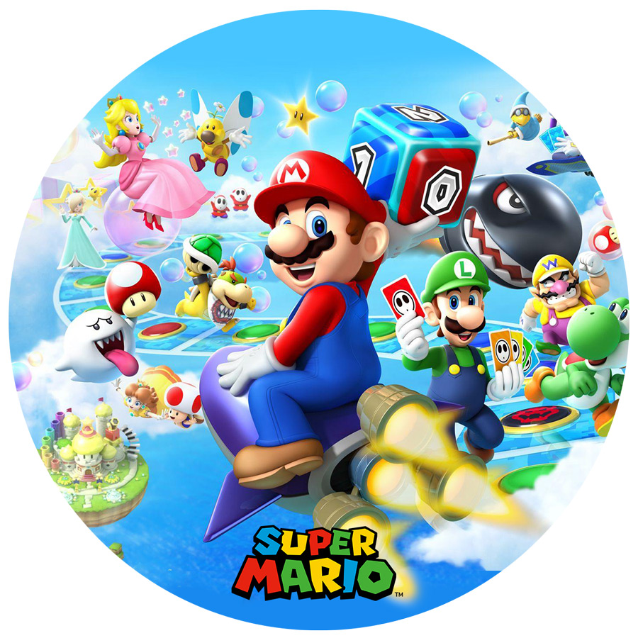 Disque En Sucre Super Mario 19 Cm Pour L Anniversaire De Votre Enfant Annikids