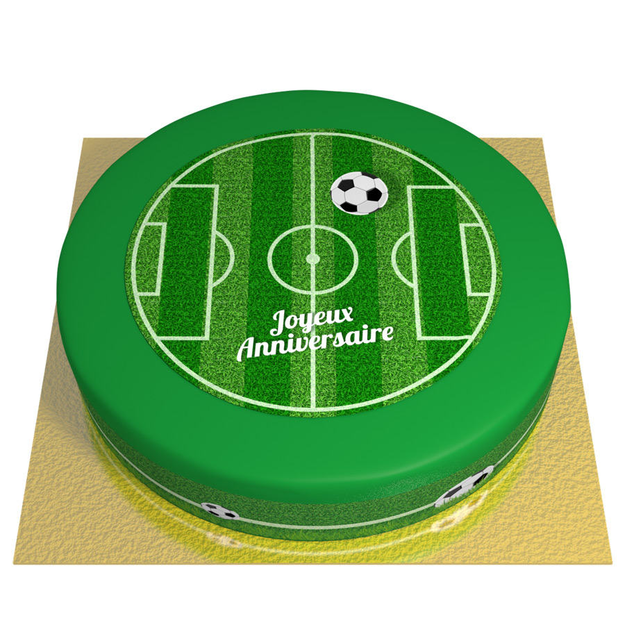 Gâteau Terrain de Football - Ø 26 cm pour l'anniversaire de votre enfant -  Annikids