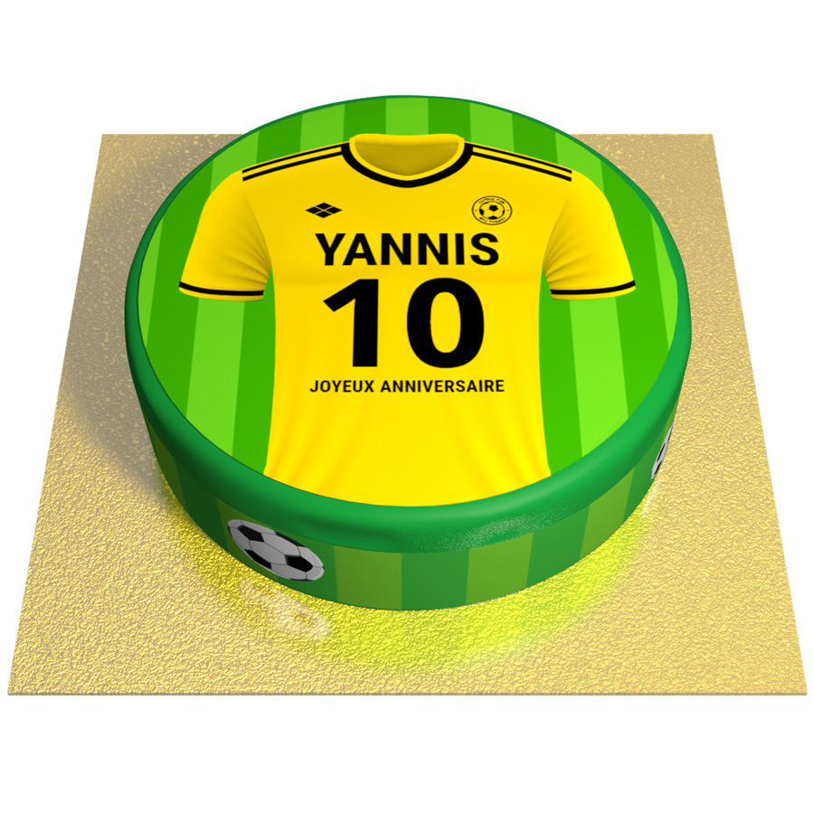 Gâteau Maillot de Football Personnalisable - Ø 20 cm pour l'anniversaire de  votre enfant - Annikids