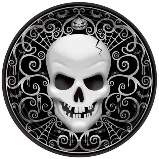 8 Assiettes Tete De Mort Baroque Pour L Anniversaire De Votre Enfant Annikids