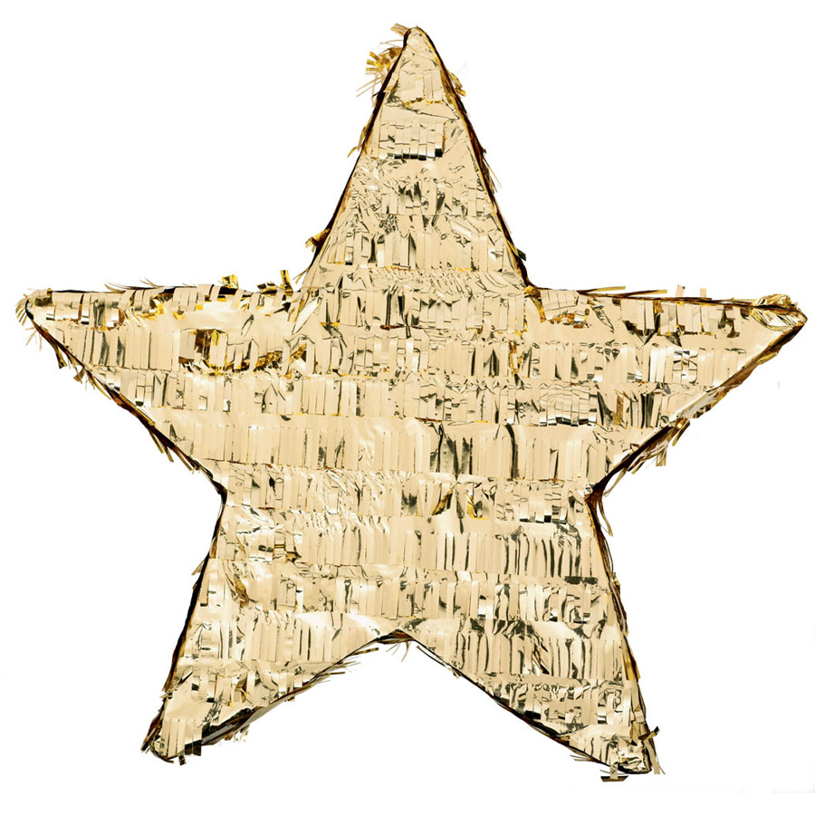 Piñata étoile Argentée 45 Cm - Décoration Et Jeu De Fête Pour Anniversaire, Noël Et Célébrations