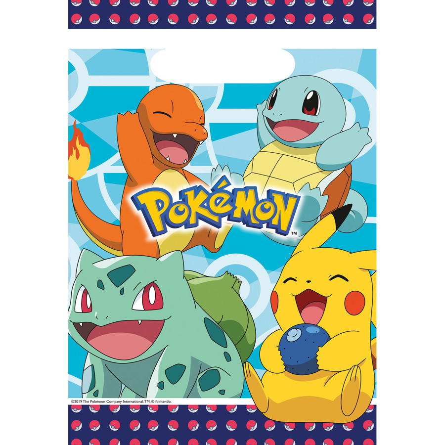 8 Pochettes cadeaux Pokémon Friends pour l'anniversaire de votre