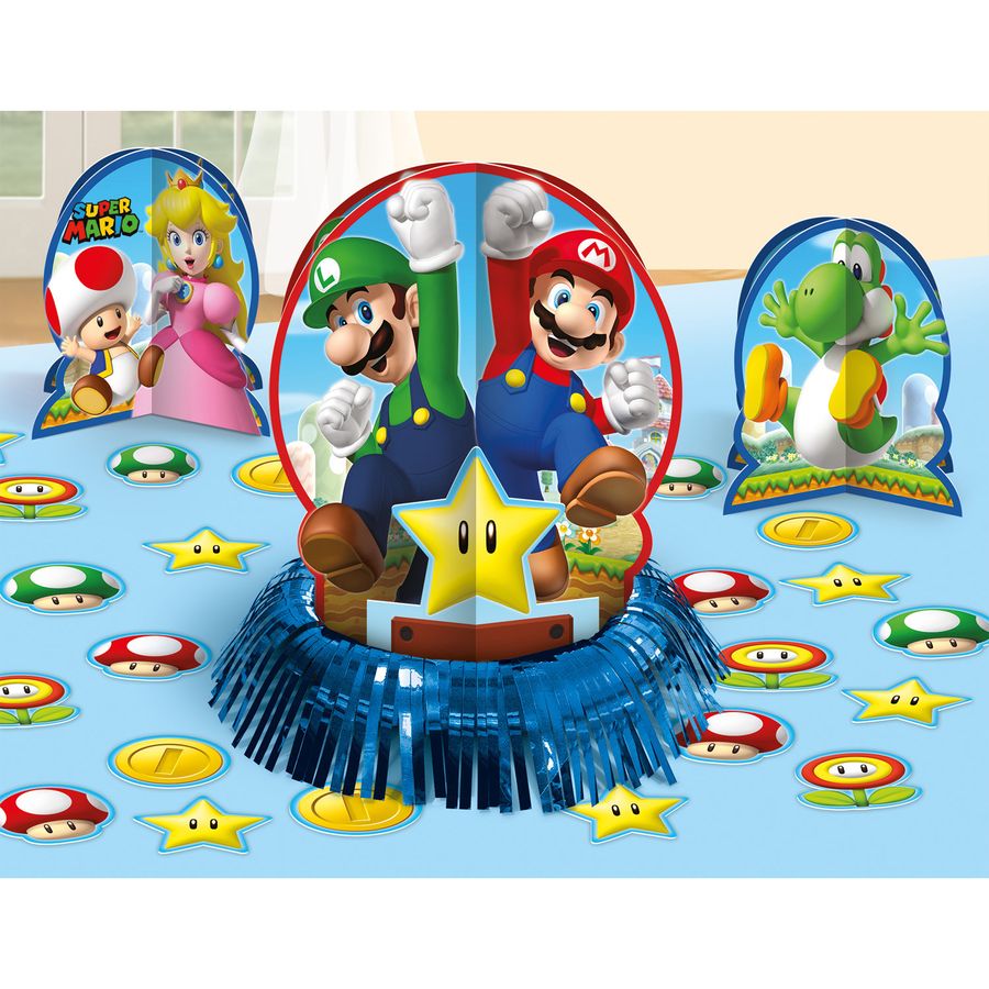 Kit Déco - Centre de Table Mario pour l'anniversaire de votre
