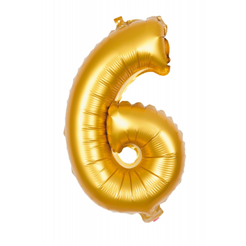 Ballon d'Anniversaire Géant Chiffre 6 Or (100 cm) pour l'anniversaire de  votre enfant - Annikids