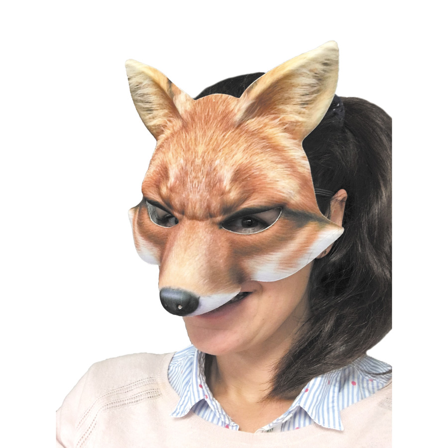 HISRFO Masque De Renard Kitsune Pour Déguisement D'Halloween, Masque De Renard Kitsune Pour D Guisement D Halloween Masque De Chat Demi Visage Kabuki Cosplay Animal Mascarade F Te Fleur Magique Noire