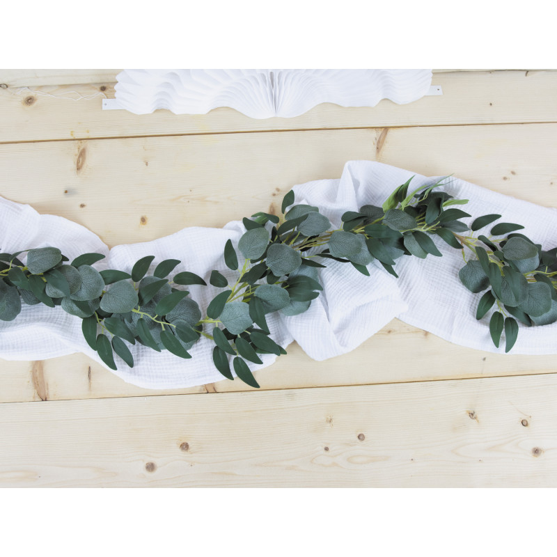 GraduatePro Guirlande Eucalyptus Artificiel Longue Plant Feuilles Lot de 2 Mariage Décoration Verdure Fond Arch Noël Murale Jardin Interieur Exterieur
