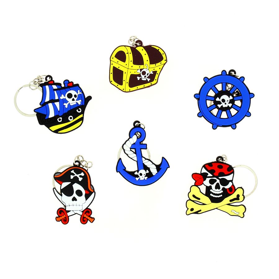 Lot De 30 Porte-Clés Pirates En Silicone Pour Enfants - Parfaits Pour Fêtes D'Anniversaire, Sacs à Friandises Et Cadeaux Mignons
