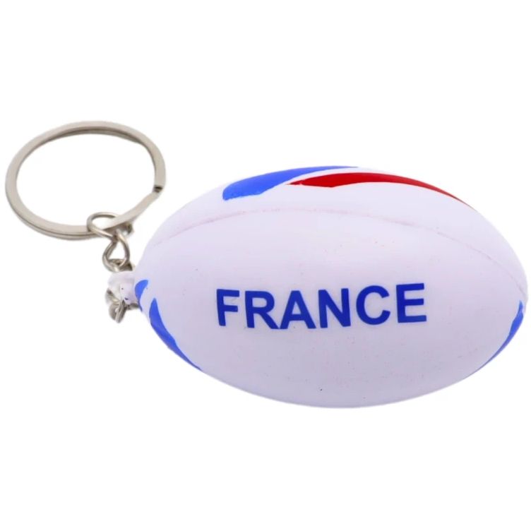 Porte Clés Fantaisie Métal Breloques England Rugby Rose Officiel