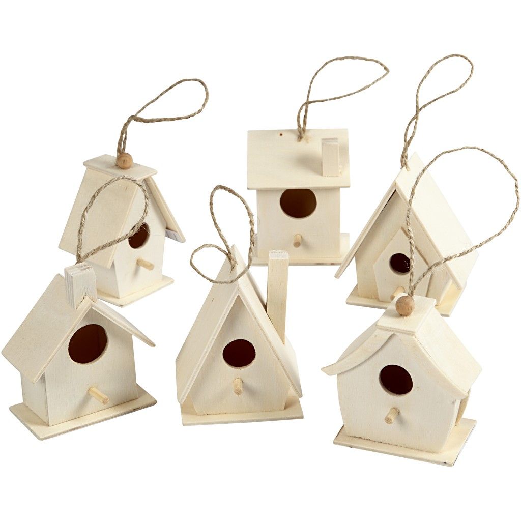 Kit De 4 Mini Nichoirs En Bois à Peindre - Activité Créative Pour Enfants Baker Ross
