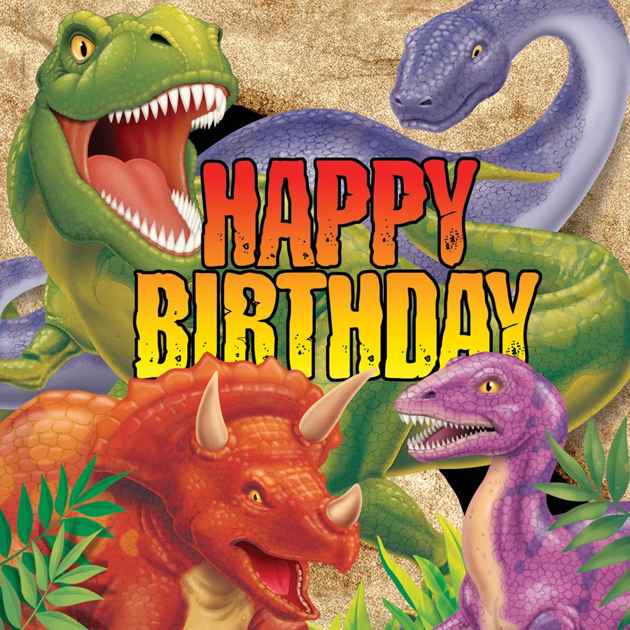 16 Serviettes Dino Relief pour l'anniversaire de votre enfant - Annikids