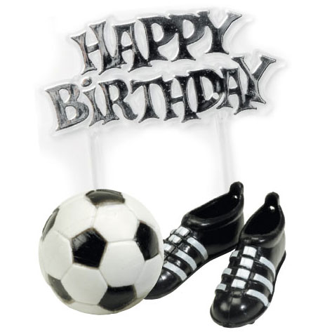 Kit 11 Figurines Décoration Gâteau Football - Joyeux Anniversaire + Joueurs, Ballons, Maillots - Pour Anniversaire Garçon, Thème Sport