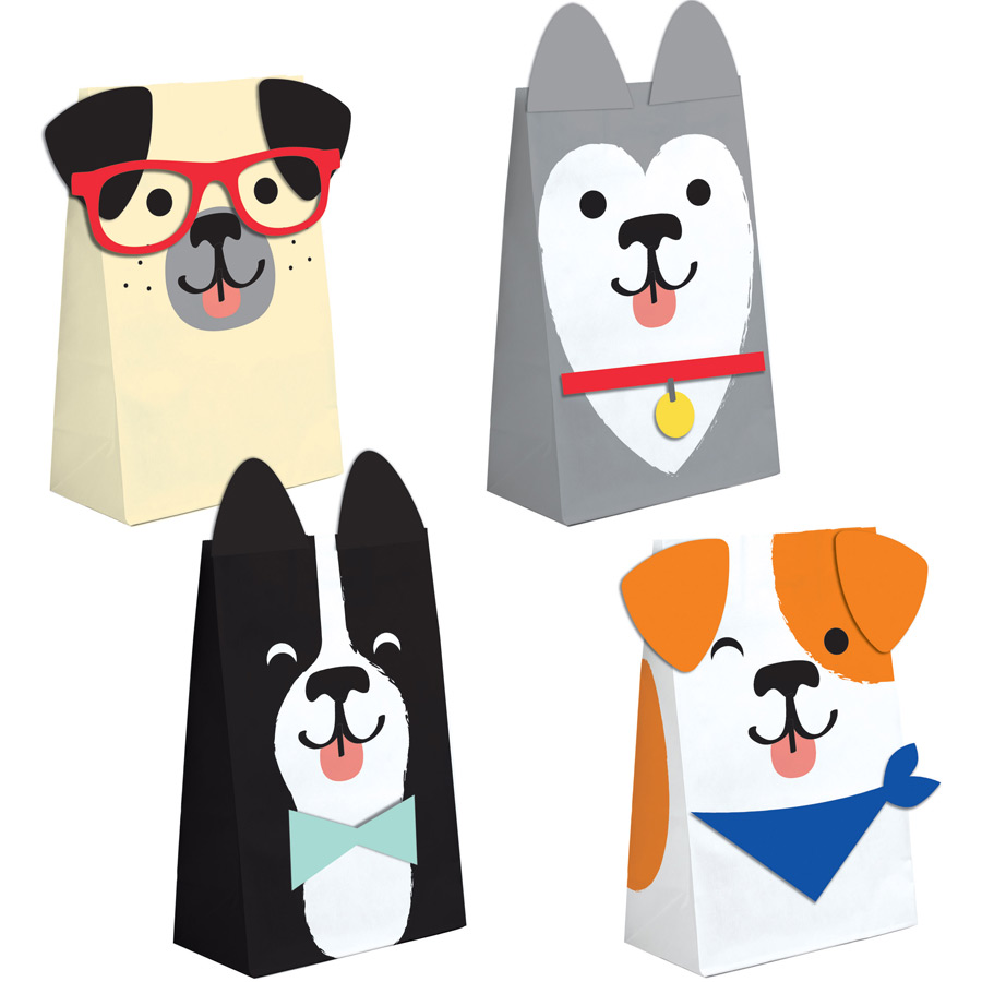 Lot 12 Sacs Cadeaux Pat' Patrouille - Sacs Anniversaire Enfants - Sachets Papier Anses - Thème Chiens Héros - Parfait Fête, Bonbons, Cadeaux