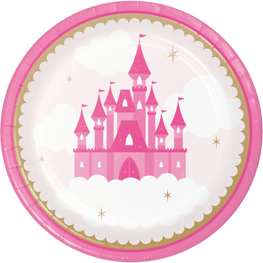 8 Assiettes Château Princesse pour l'anniversaire de votre enfant