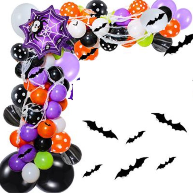 Arche De Ballons Pour Halloween Violet Vin – Décoration De Fête, Pour Intérieur Ou Extérieur, Thème Halloween