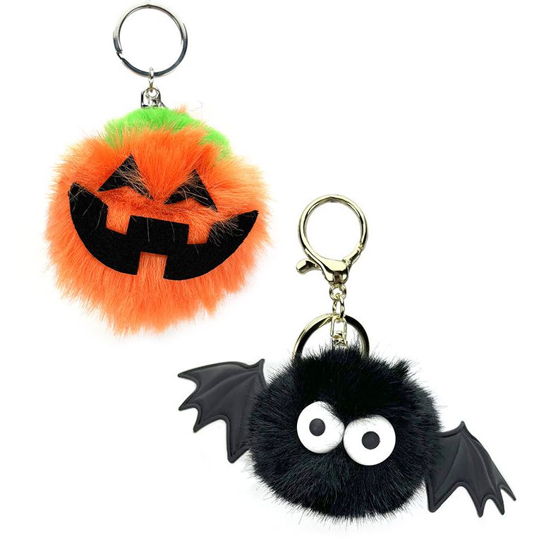 15 Porte-Clés Réflecteurs Halloween - Citrouille, Fantôme, Chauve-Souris - PVC, Chaînette Métal - Déco & Sécurité - 4