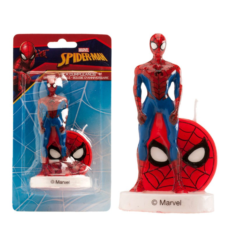 1 Bougie Spiderman sur socle (9 cm) pour l'anniversaire de votre enfant -  Annikids