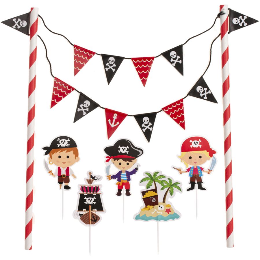 Décoration De Gâteau Pirate Cake Topper Anniversaire Cupcake Topper