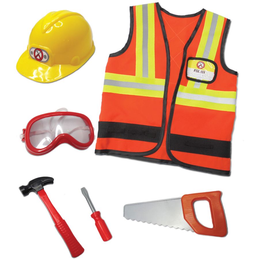 Prend Une Pause Ouvrier Du Bâtiment En Uniforme Et équipement De