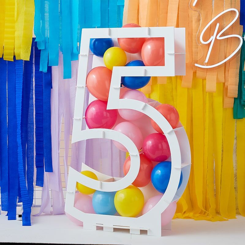 Structure à Ballons Chiffre 5 (81 cm) pour l'anniversaire de votre enfant -  Annikids