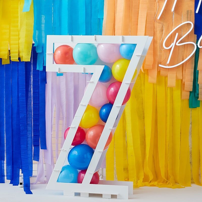 Structure à Ballons Chiffre 7 (81 cm) pour l'anniversaire de votre enfant -  Annikids