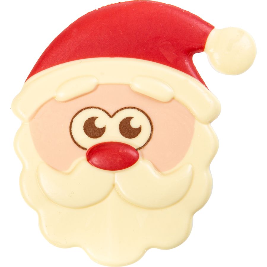 Tête de Père Noël 10 cm - Chocolat Blanc pour l'anniversaire de votre enfant  - Annikids