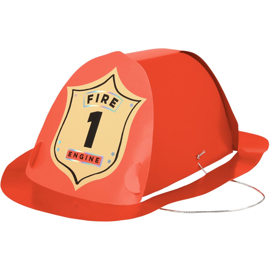 Lot De 2 Chapeaux De Pompier Enfant – Casque Pompier Réaliste Avec Badge Et Doublure Réglable – Parfait Pour Halloween, Déguisement & Jeux De Rôle