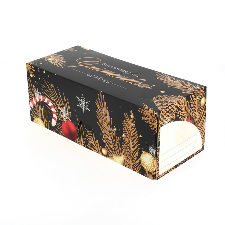 25 boîtes à Buche de Noël 35 x 11 x 10 cm / csj emballages com