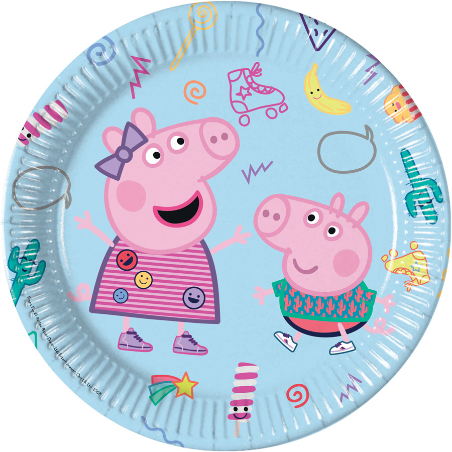 8 Assiettes Peppa Pig Fun - Déco Table Anniversaire - Annikids