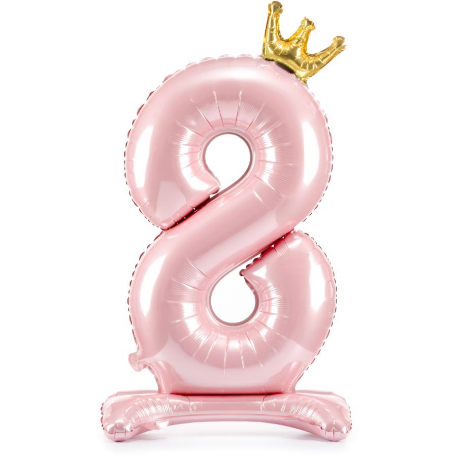 Ballon Chiffre 8 En Aluminium Irisé Debout, 72 Cm, Sans Hélium, Pour Décoration Anniversaire Et Fête