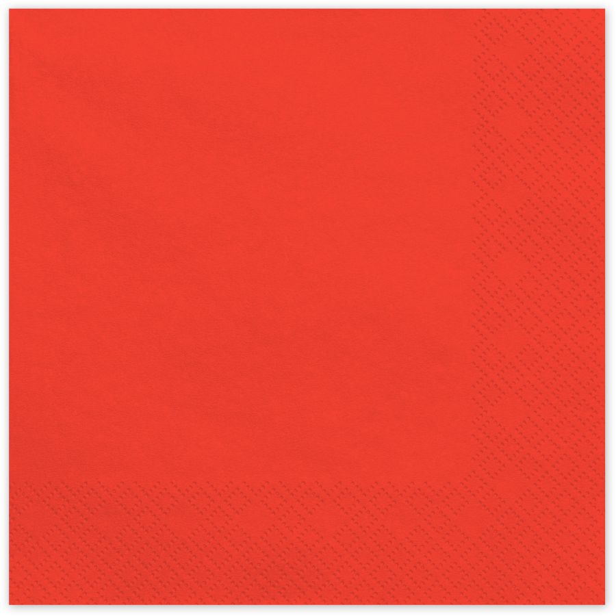 20 Serviettes Rouge 33 cm - En papier - Annikids