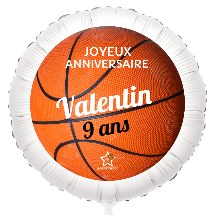 Ballon Basket Gonfle A L Helium 55 Cm Pour L Anniversaire De Votre Enfant Annikids