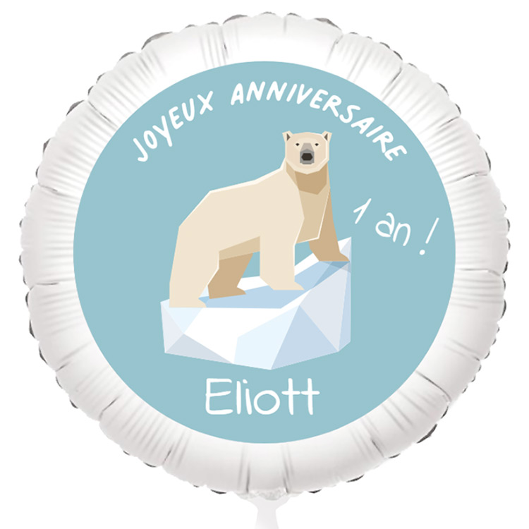Ballon Hélium Ours Polaire Airwalker - Décoration Fête Anniversaire, Mariage - 58x41 Cm - Gonflage Air Ou Hélium
