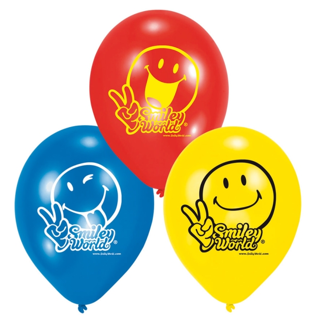 6 ballons Smiley world 