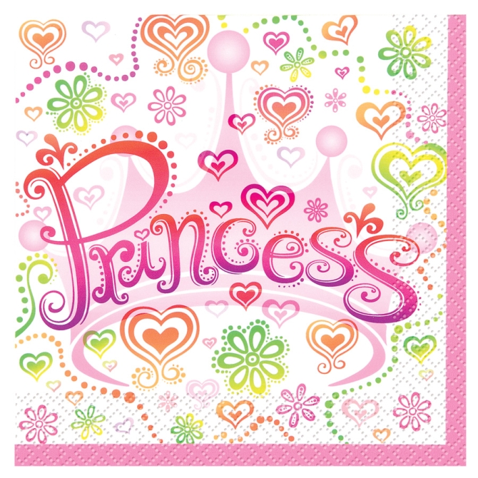16 Serviettes Princesse Diva 