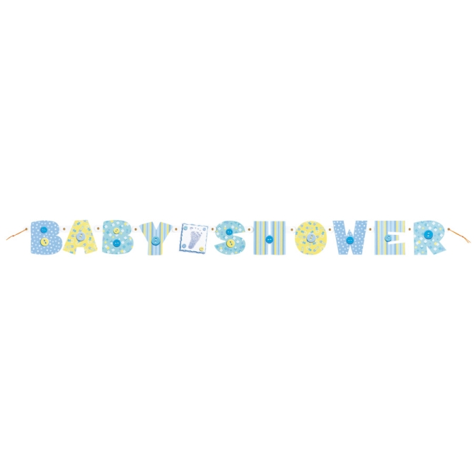 Guirlande lettres Baby shower garon 