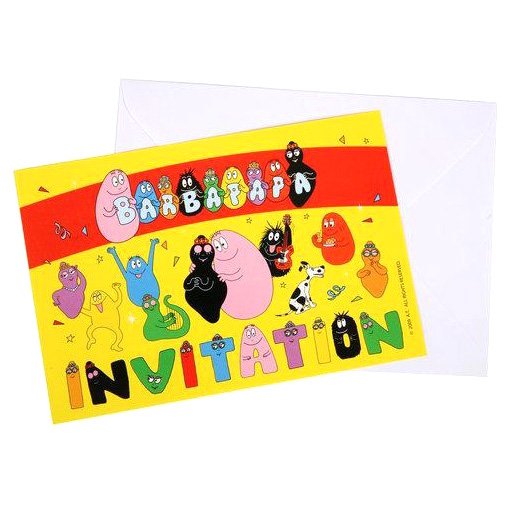 6 Invitations Barbapapa 