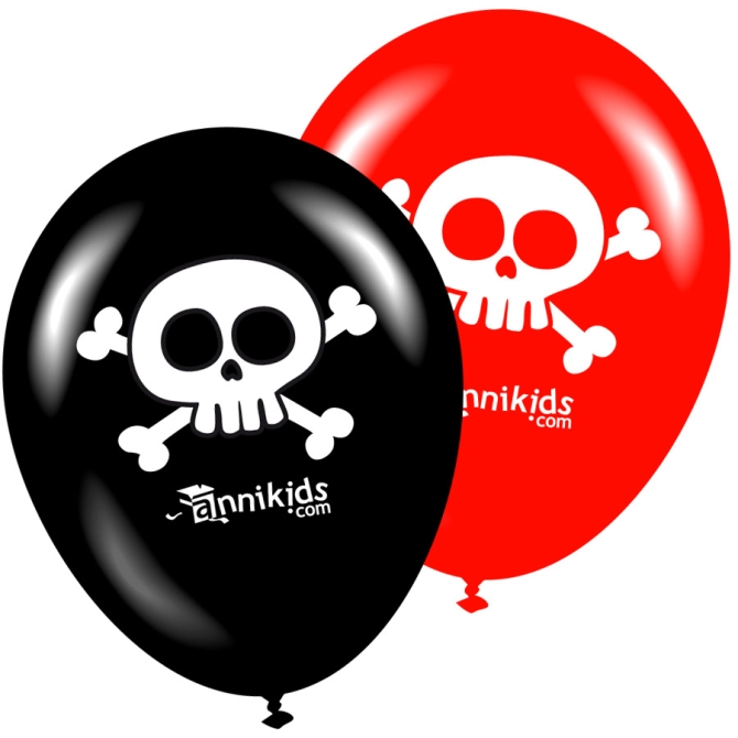8 Ballons Annikids Pirates-Party 