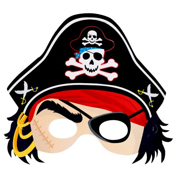 Lot de 6 Masques de pirates 