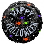 Ballon Mylar Happy Halloween Rond