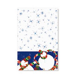 1 nappe Bonhomme de neige bleu 