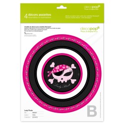 4 Dcors Assiettes Decopop Lady Pirate. n1