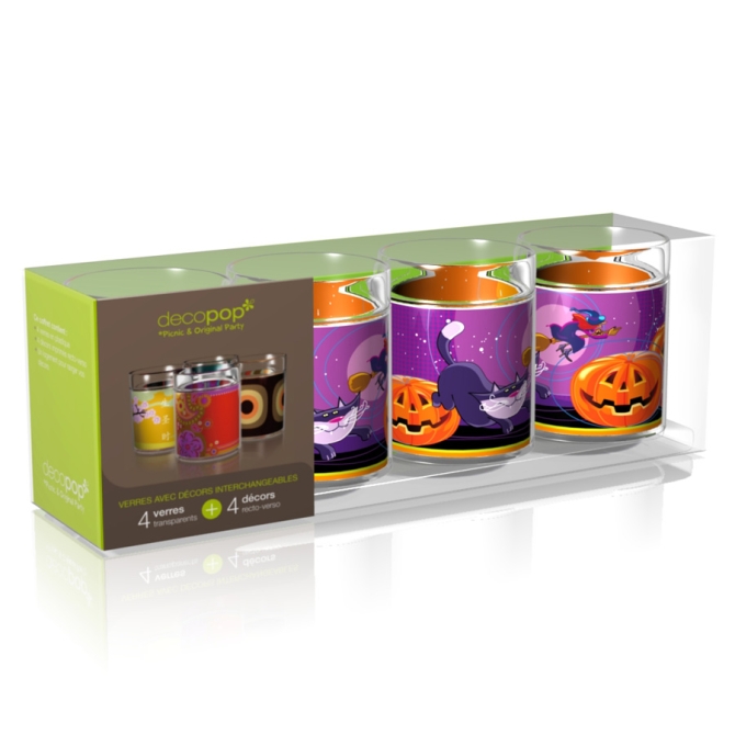 Coffret 4 Verres Decopop Si trouille ! 