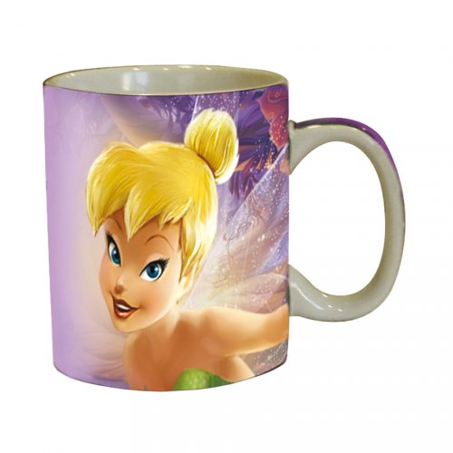 Mug Personnalisé Fée Clochette - Avec Le Prénom De Votre Choix - Fait Main En Céramique - Jaune - Neuf