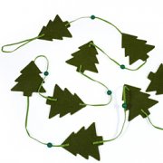 Chanette sapins feutrine verte