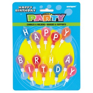 13 bougies ballons ''Happy Birthday''