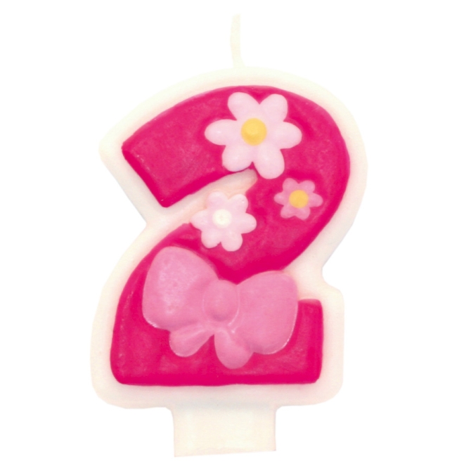 Bougie Pink Flowers 2 ans 