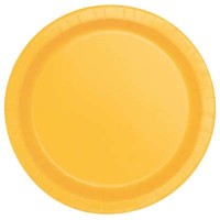 8 Assiettes Jaune